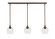 Stem Three Light Linear Pendalier in Bronze (200|36-BRZ-4812)