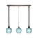Stem Three Light Linear Pendalier in Dark Granite (200|25-DG-4605)