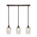 Stem Three Light Linear Pendalier in Dark Granite (200|25-DG-4253)