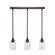 Stem Three Light Linear Pendalier in Dark Granite (200|25-DG-3002)