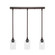 Stem Three Light Linear Pendalier in Dark Granite (200|25-DG-300)
