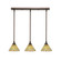 Stem Three Light Linear Pendalier in Bronze (200|25-BRZ-9415)