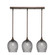 Stem Three Light Linear Pendalier in Bronze (200|25-BRZ-4902)