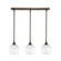 Stem Three Light Linear Pendalier in Bronze (200|25-BRZ-4811)