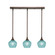 Stem Three Light Linear Pendalier in Bronze (200|25-BRZ-4625)