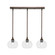 Stem Three Light Linear Pendalier in Bronze (200|25-BRZ-202)