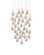 Posh Collection 36 Light Pendant in White / Silver (142|9000-1276)