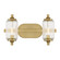 Holton Two Light Bathroom Vanity in Warm Brass (51|8-3024-2-322)
