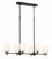 Council Six Light Island Pendant in Flat Black/Satin Brass (46|60376-FBSB)