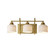 Bisque Three Light Bath Vanity in Natural Aged Brass (16|21493WTNAB)