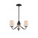 Durham Three Light Chandelier in Black (16|12695WTBK)