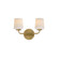 Durham Two Light Wall Sconce in Natural Aged Brass (16|12692WTNAB)