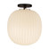 Cherise One Light Semi-Flush Mount in Matte Black/Glossy Ribbed Opal Glass (452|SF579112MBGR)
