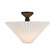 Bridgette One Light Semi-Flush Mount in Matte Black/Folded White (452|SF497016MBFW)