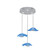 Embark LED Pendant in Silver Leaf/Blue (48|100065-41)
