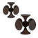 Balanced Harmony Sculptures, Set/2 in Dark Walnut (52|17132)