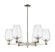 Arcadia Six Light Chandelier in Polished Nickel (405|716-6CR-PN-G457-6CL)