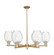 Arcadia Six Light Chandelier in Champagne Bronze (405|716-6CR-CB-G459-6CL)