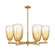 Arcadia Six Light Chandelier in Brushed Brass (405|716-6CR-BB-G480-6AM)