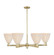 Arcadia Six Light Chandelier in Antique Brass (405|716-6CR-AB-NBD-75-NAT)