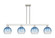 Arcadia Four Light Island Pendant in Brushed Satin Nickel (405|716-4I-SN-G483-8SB)