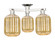 Arcadia Three Light Semi-Flush Mount in Polished Nickel (405|716-3F-PN-G460-7ME)