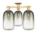 Arcadia Three Light Semi-Flush Mount in Brushed Brass (405|716-3F-BB-G482-7SL)