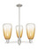 Arcadia Three Light Flush Mount in Satin Nickel (405|716-3CR-SN-G480-6AM)
