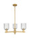 Arcadia Three Light Flush Mount in Brushed Brass (405|716-3CR-BB-G559-5SDY)