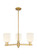 Arcadia Three Light Flush Mount in Brushed Brass (405|716-3CR-BB-G559-5GWH)