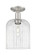 Arcadia One Light Semi-Flush Mount in Brushed Satin Nickel (405|716-1C-SN-G559-8CL)