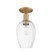 Arcadia One Light Semi-Flush Mount in Brushed Brass (405|716-1C-BB-G457-6CL)