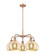 Ballston Five Light Chandelier in Antique Copper (405|516-5CR-AC-G128-8)