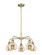 Ballston Five Light Chandelier in Antique Brass (405|516-5CR-AB-G128-6)