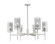 Downtown Urban Six Light Chandelier in Satin Nickel (405|463-6CR-SN-G463-8SM)