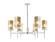 Downtown Urban Six Light Chandelier in Polished Nickel (405|463-6CR-PN-G463-8ME)