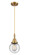 Caden One Light Mini Pendant in Brushed Brass (405|447-1P-BB-G204-6)
