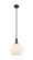 Ballston One Light Mini Pendant in Matte Black (405|415-1S-BK-G121-10)