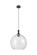 Ballston One Light Pendant in Matte Black (405|415-1P-BK-G124-12)