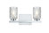 Cassie Two Light Wall Sconce in Chrome and Clear (173|LD7026W14C)