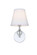 Bethany One Light Wall Sconce in Chrome and White (173|LD7021W6C)