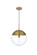 Eclipse One Light Pendant in Satin Gold and Clear (173|LD6045SG)