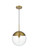 Eclipse One Light Pendant in Satin Gold and Clear (173|LD6039SG)