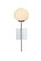 Neri One Light Wall Sconce in Chrome and White (173|LD2360C)