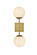 Neri Two Light Wall Sconce in Satin Gold and White (173|LD2358SG)