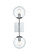 Neri Two Light Wall Sconce in Chrome and Clear (173|LD2357C)