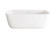 Calum Soaking Bathtub in Glossy White (173|BT10567GW-MBK)
