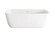 Calum Soaking Bathtub in Glossy White (173|BT10567GW-BNK)