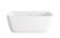 Calum Soaking Bathtub in Glossy White (173|BT10559GW-BGD)