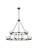 Cadence 21 Light Chandelier in Black and Clear (173|5100L248BK)